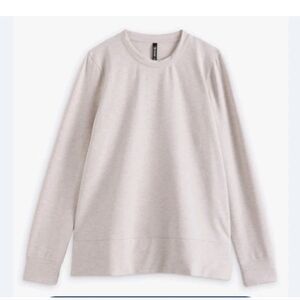 MPG Sport Women's Serene Luxe Side Slit Pullover Oatmeal NWT Lg
